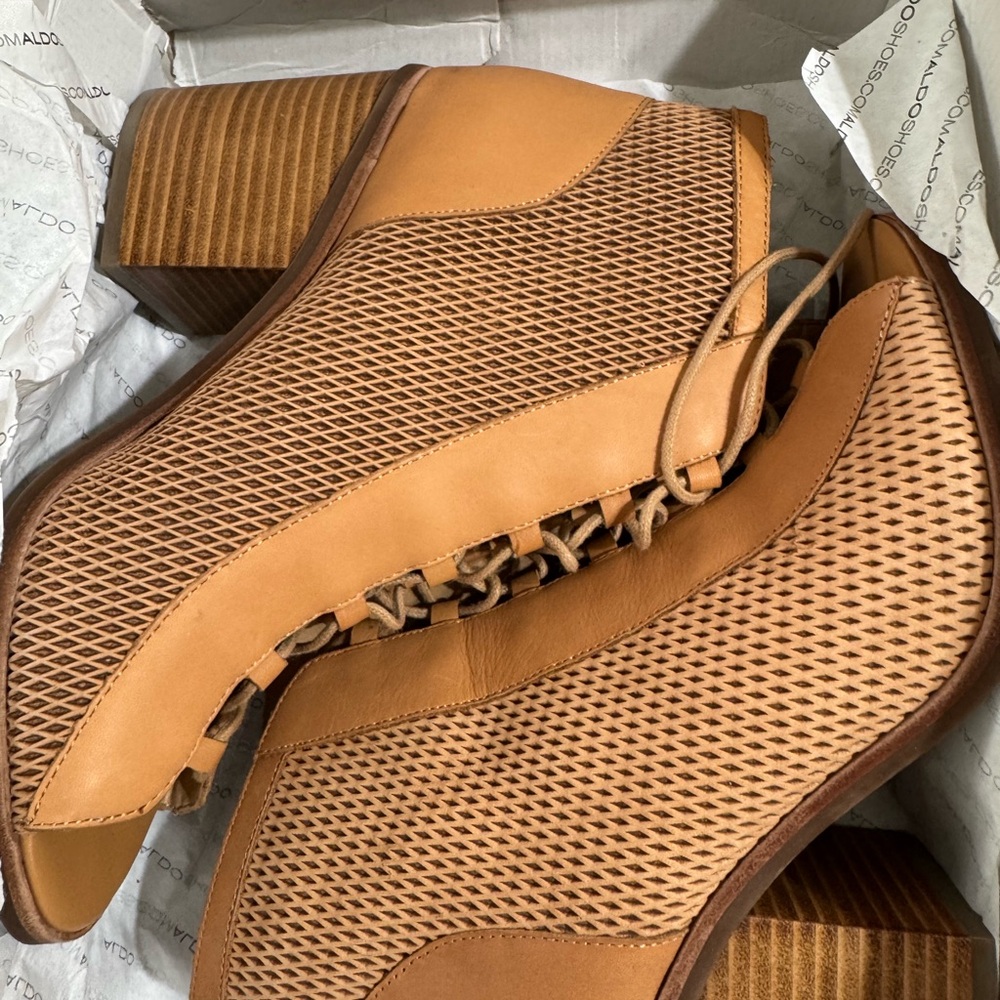 Aldo Tan Lace Up Boots for Women